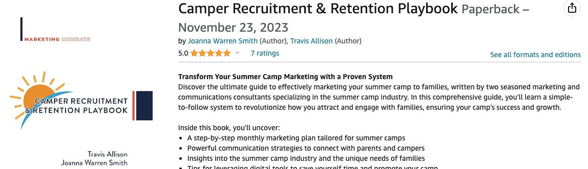 CAMPER RECRUITMENT & RETENTION PLAYBOOK - simple camp marketing systems